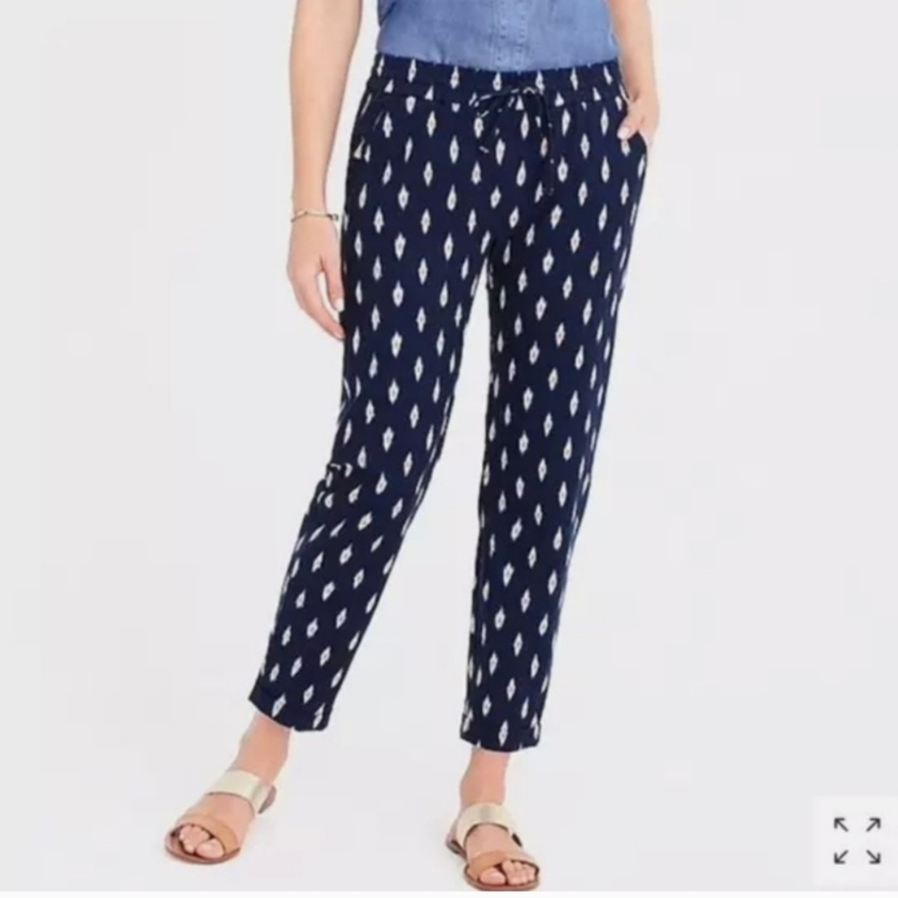 J. CREW LINEN BLEND DRAWSTRING PANT NEW WITH TAG (a191)
